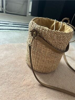 Kayu Straw Bucket Crossbody Bag
